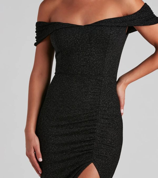 Meryl Formal Glitter Column Dress - Image 4