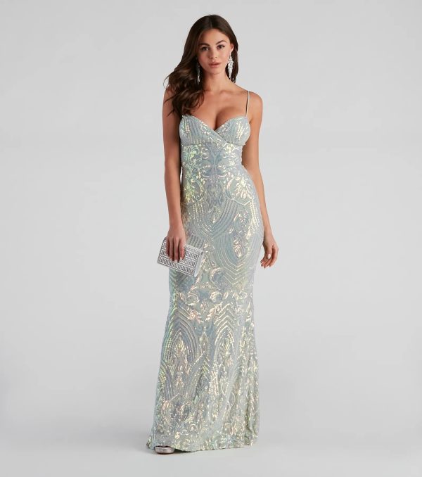 Teagan Sequin Slim-Fit Formal Dress - Image 4