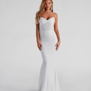 Kelsie Formal Glitter Mermaid Dress