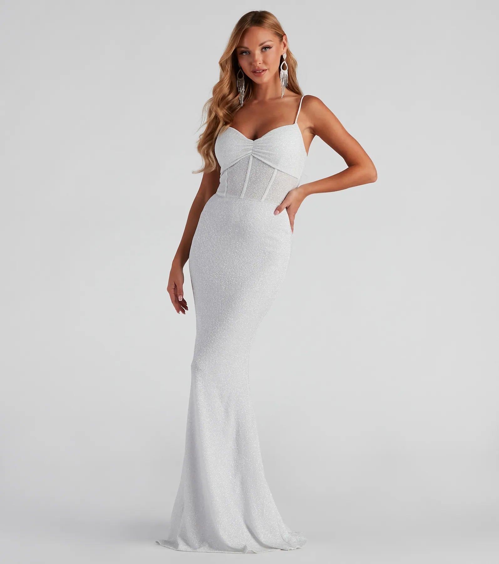 Kelsie Formal Glitter Mermaid Dress - Image 3