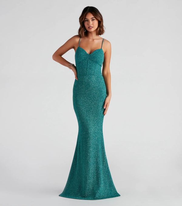 Kelsie Formal Glitter Mermaid Dress - Image 5