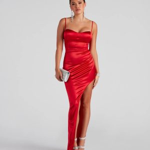 Berenice Formal Satin Corset Dress