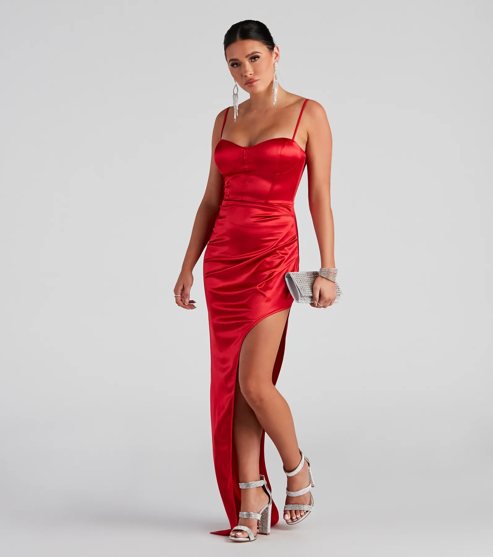 Berenice Formal Satin Corset Dress - Image 2
