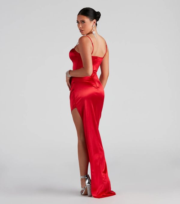 Berenice Formal Satin Corset Dress - Image 3