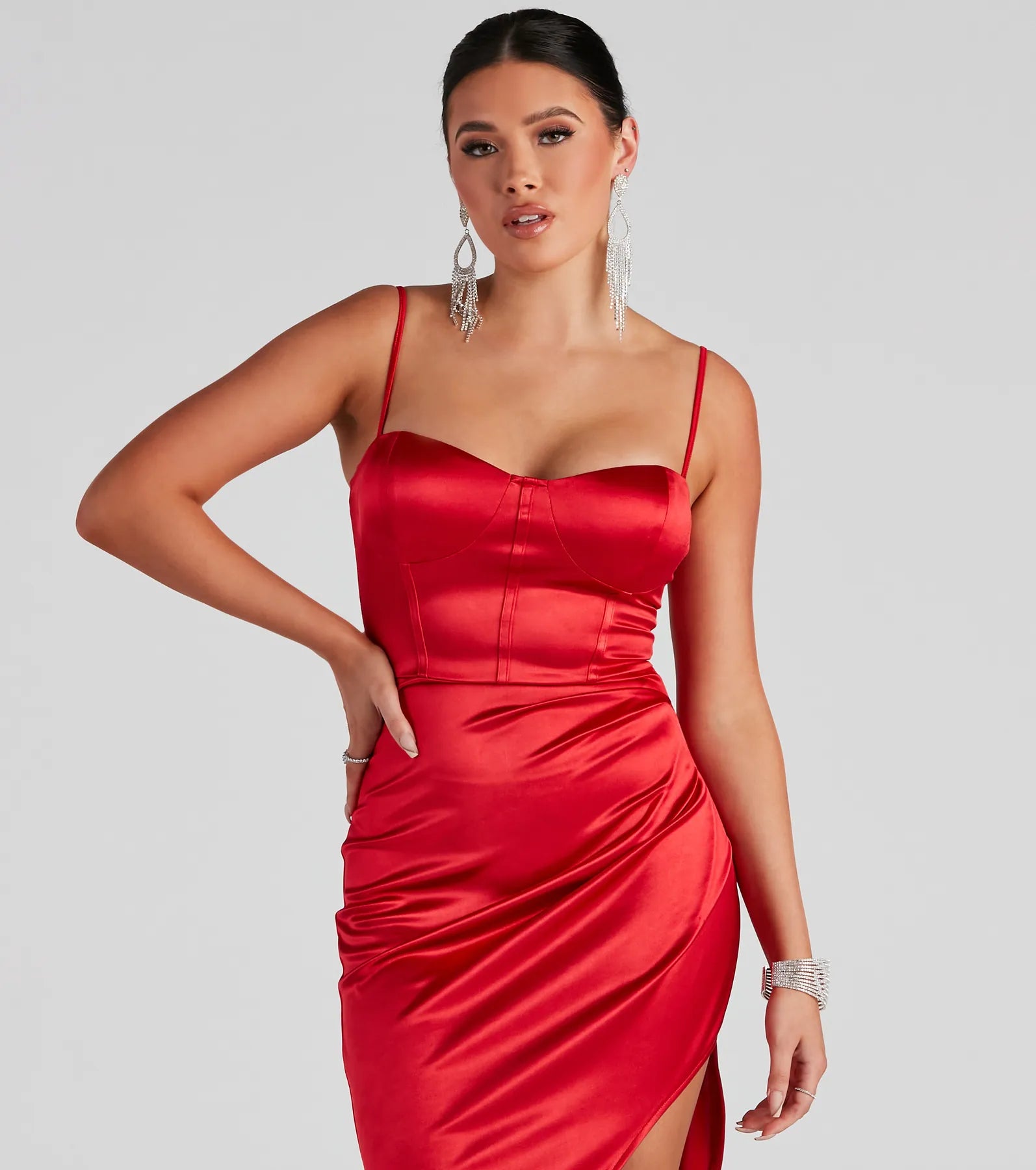 Berenice Formal Satin Corset Dress - Image 4
