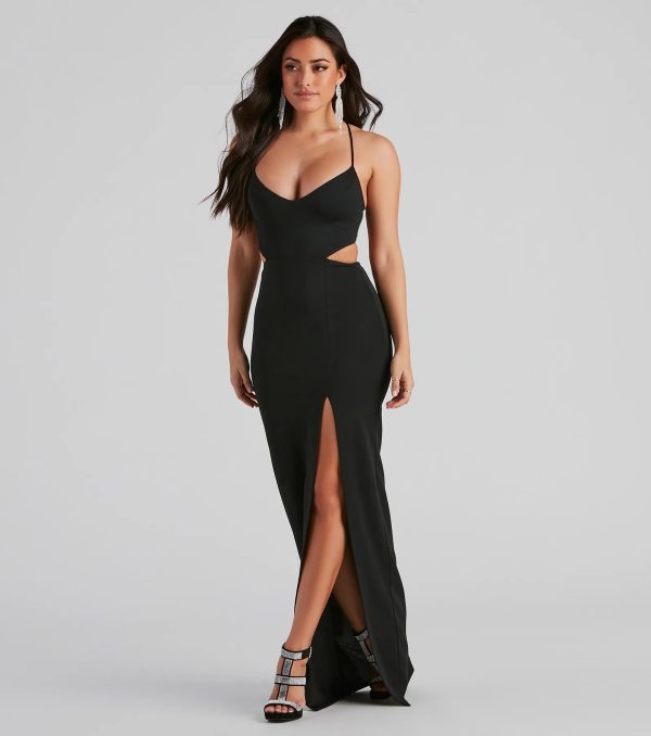 Ara Formal Lace Up Crepe Dress - Image 3