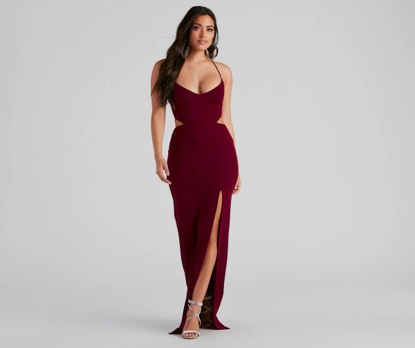 Ara Formal Lace Up Crepe Dress - Image 5