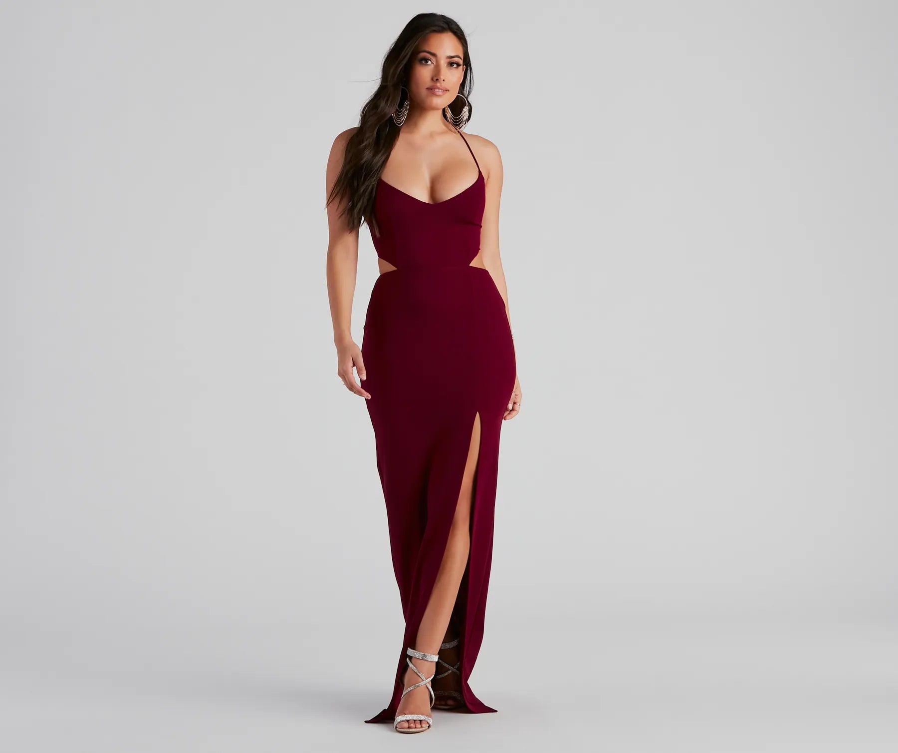 Ara Formal Lace Up Crepe Dress - Image 5