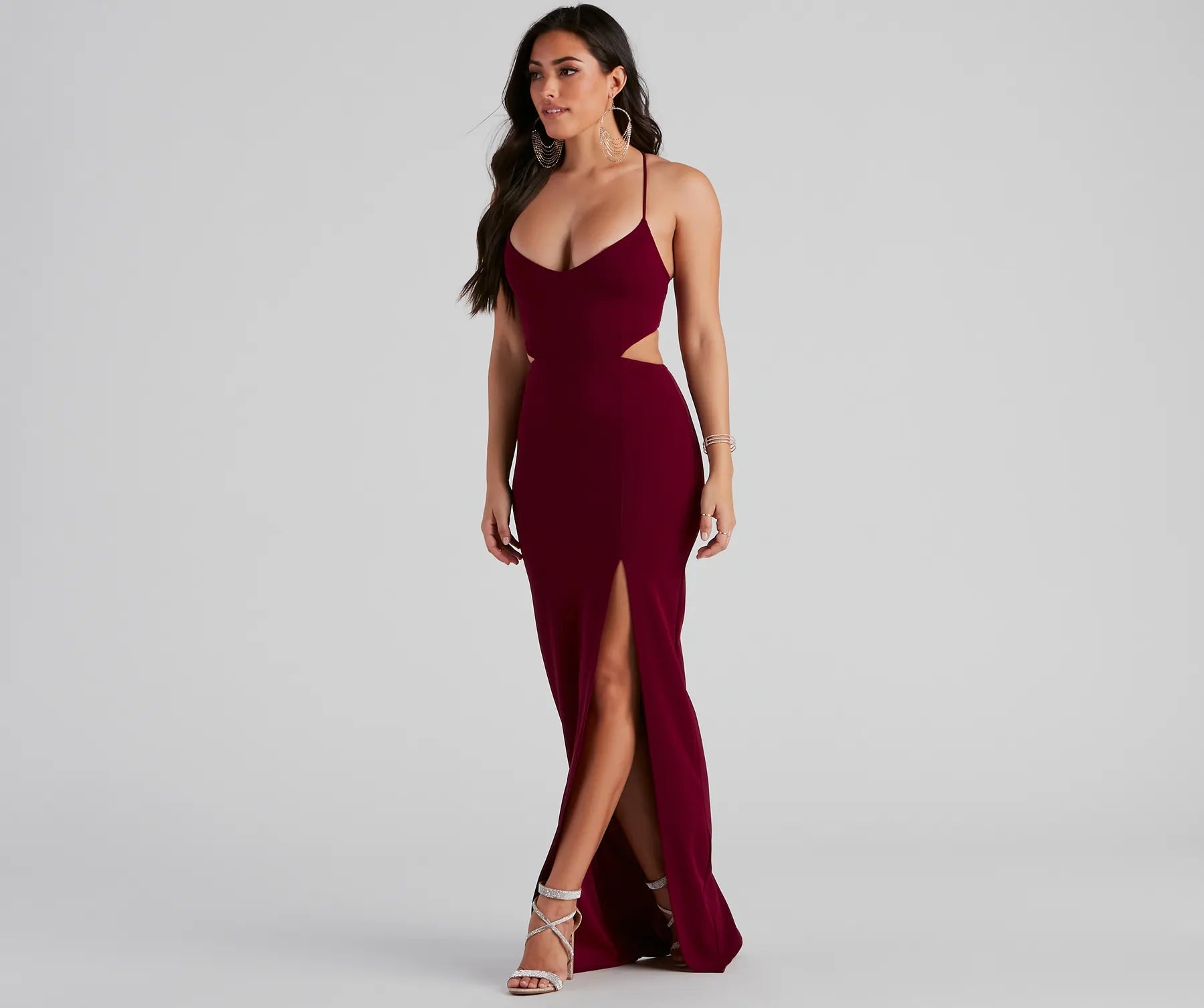 Ara Formal Lace Up Crepe Dress - Image 7