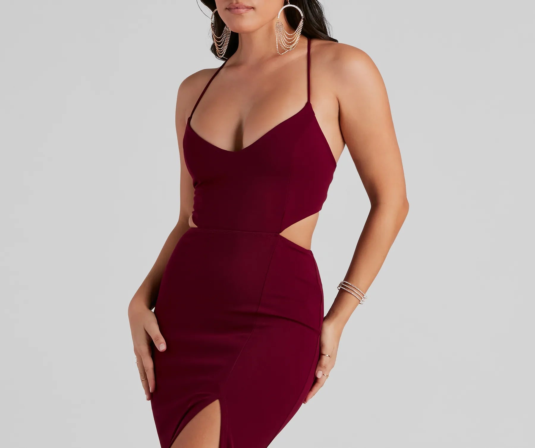 Ara Formal Lace Up Crepe Dress - Image 8