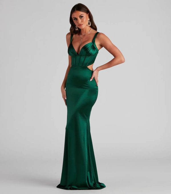 Sloane Satin Corset Formal Dress - Image 5