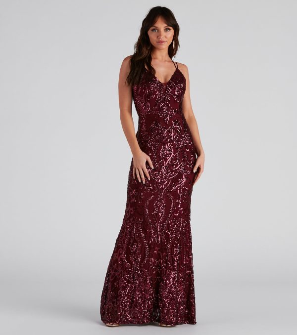 Amaya Sequin Mesh Formal Dress - Image 5