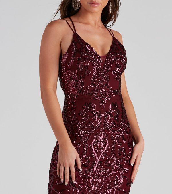 Amaya Sequin Mesh Formal Dress - Image 8