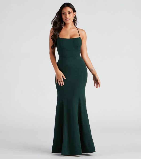 Eden Formal Lace-Up Mermaid Dress - Image 10