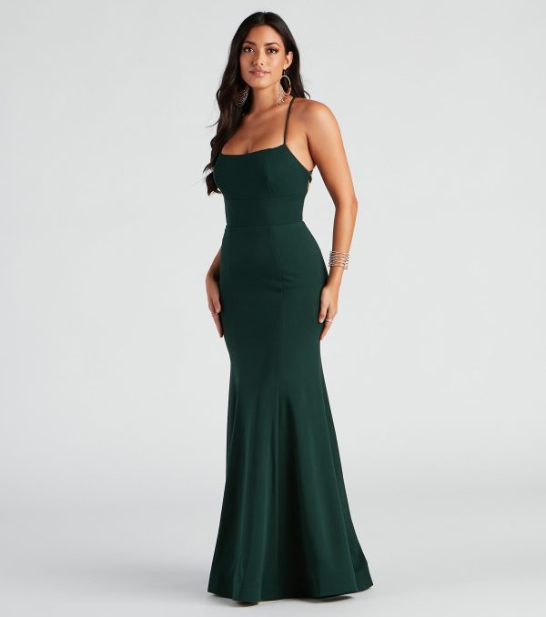 Eden Formal Lace-Up Mermaid Dress - Image 12