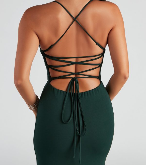 Eden Formal Lace-Up Mermaid Dress - Image 13