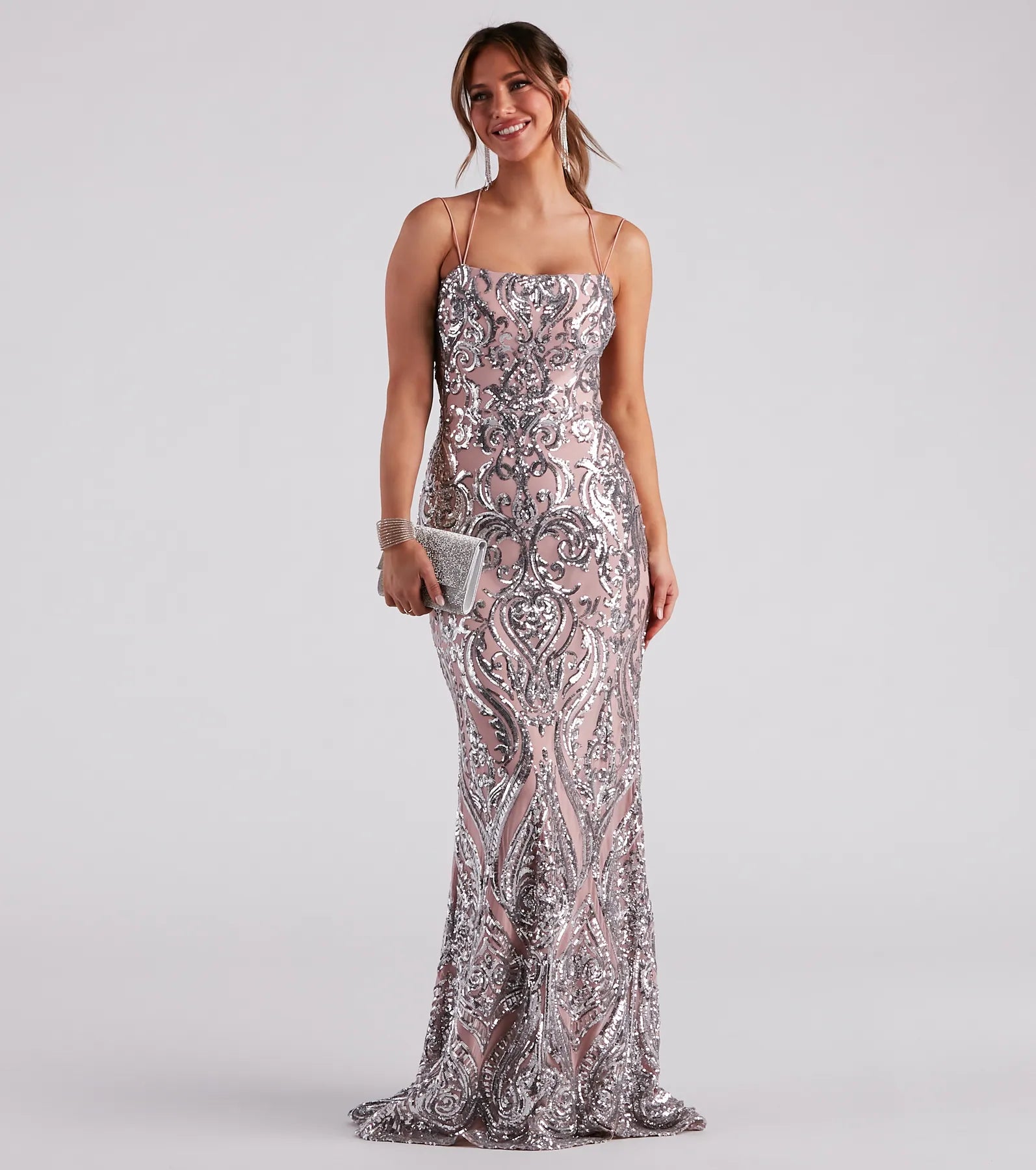 Kenzie Formal Sequin X-Back Dress - Image 5