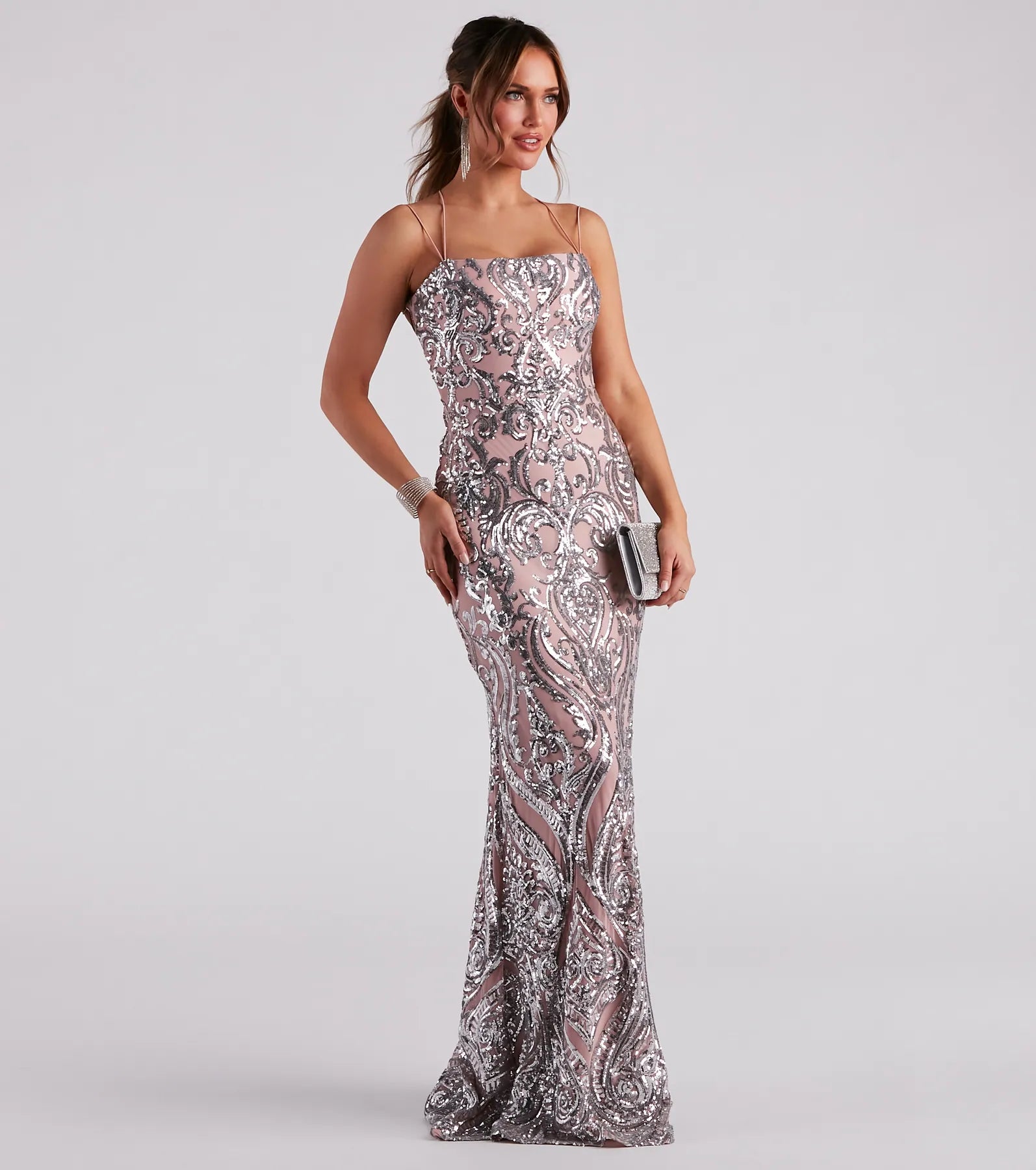 Kenzie Formal Sequin X-Back Dress - Image 7