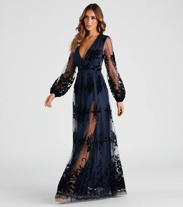 Evelyn Formal Plunge A-Line Dress - Image 11