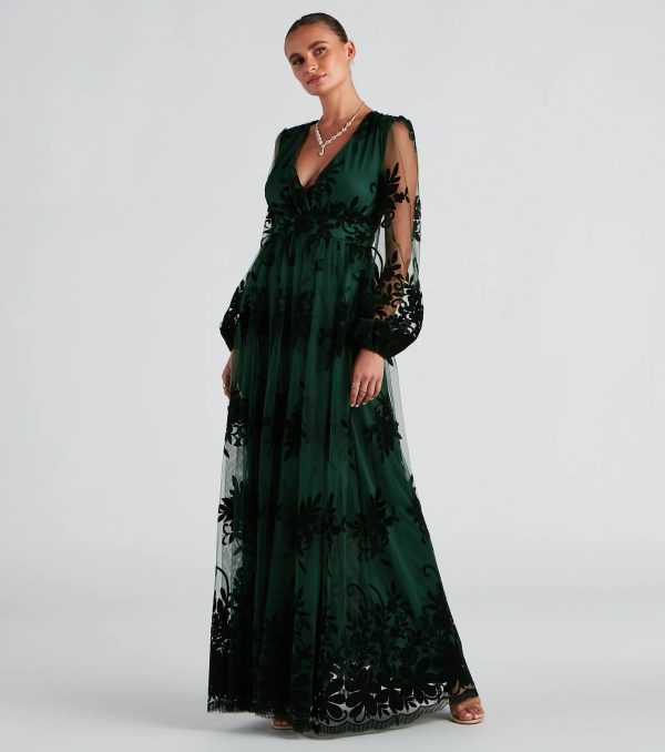Evelyn Formal Plunge A-Line Dress - Image 7