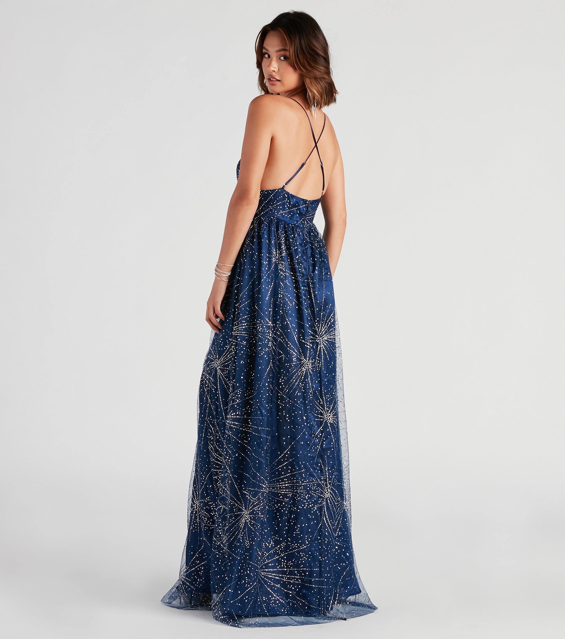 Tricia Formal Glitter A-Line Dress - Image 2