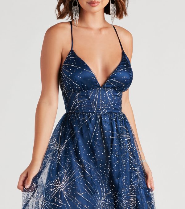 Tricia Formal Glitter A-Line Dress - Image 4