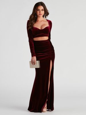 Gabriela Formal Velvet Long Dress