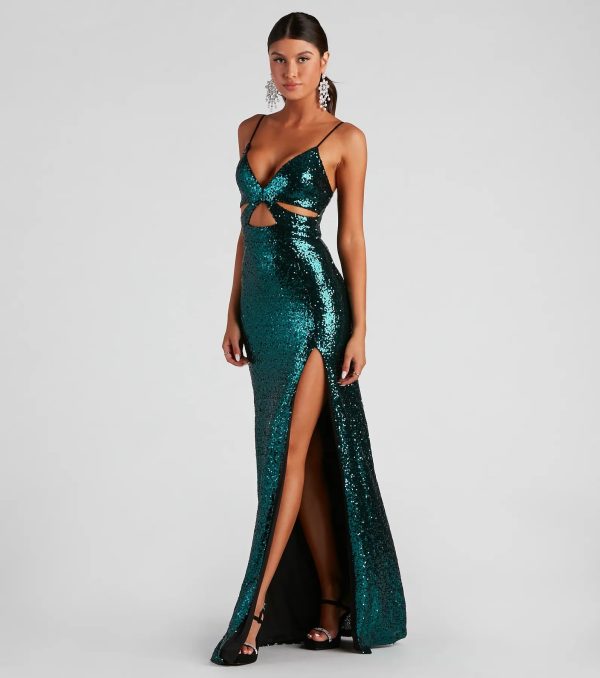 Selene Formal Sequin A-Line Dress - Image 3