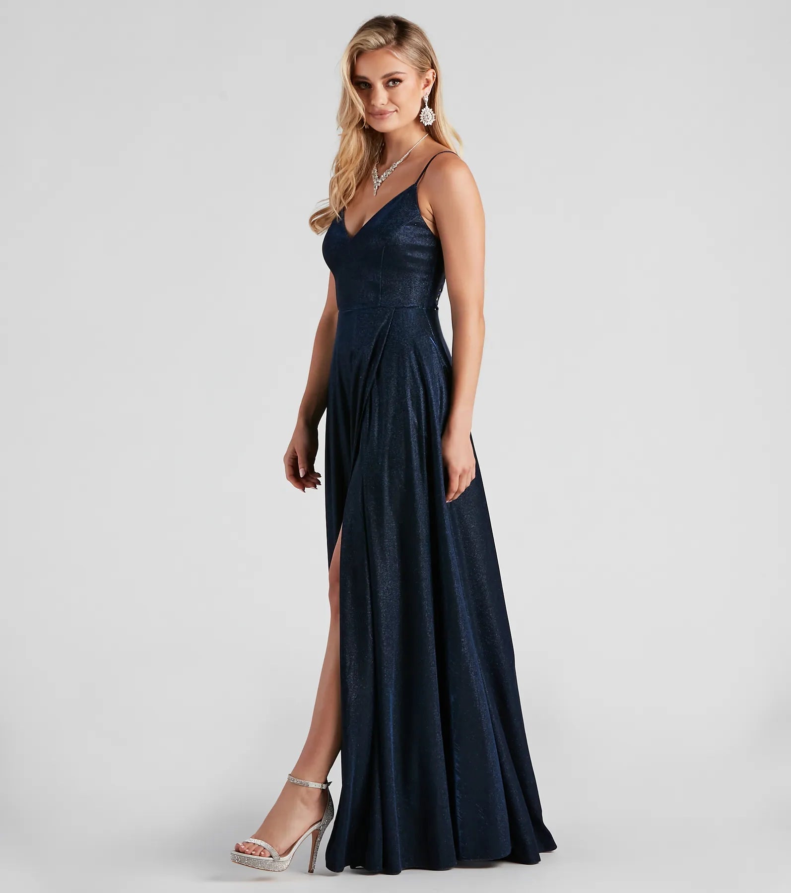 Lizzie Formal Glitter Caged A-Line Dress - Image 7