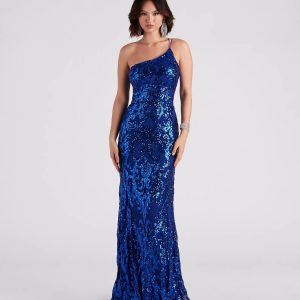 Eleanor Formal Sequin One Shoulder Dress