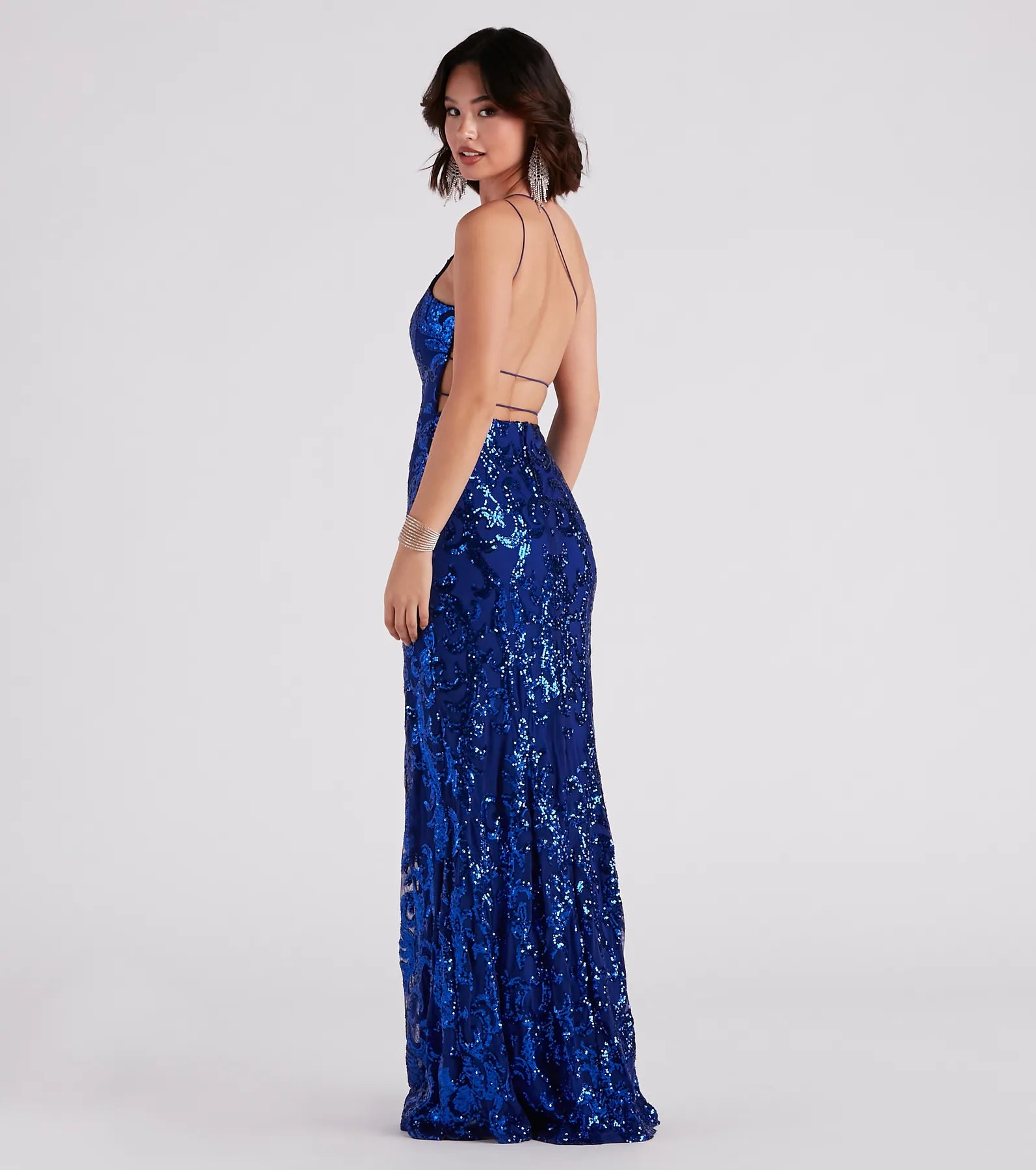 Eleanor Formal Sequin One Shoulder Dress - Image 2