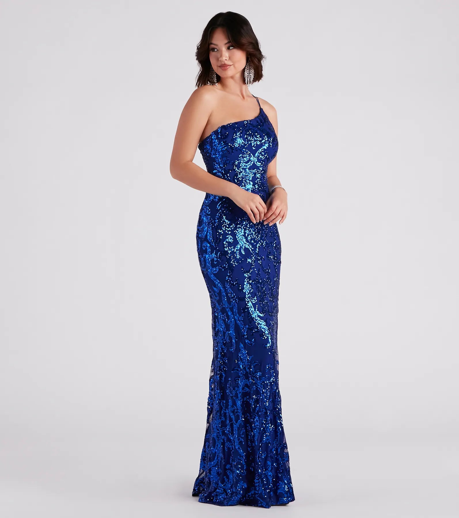 Eleanor Formal Sequin One Shoulder Dress - Image 3