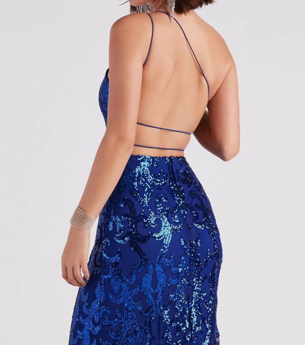 Eleanor Formal Sequin One Shoulder Dress - Image 4