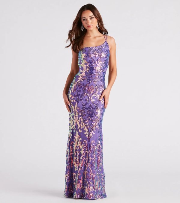 Eleanor Formal Sequin One Shoulder Dress - Image 5