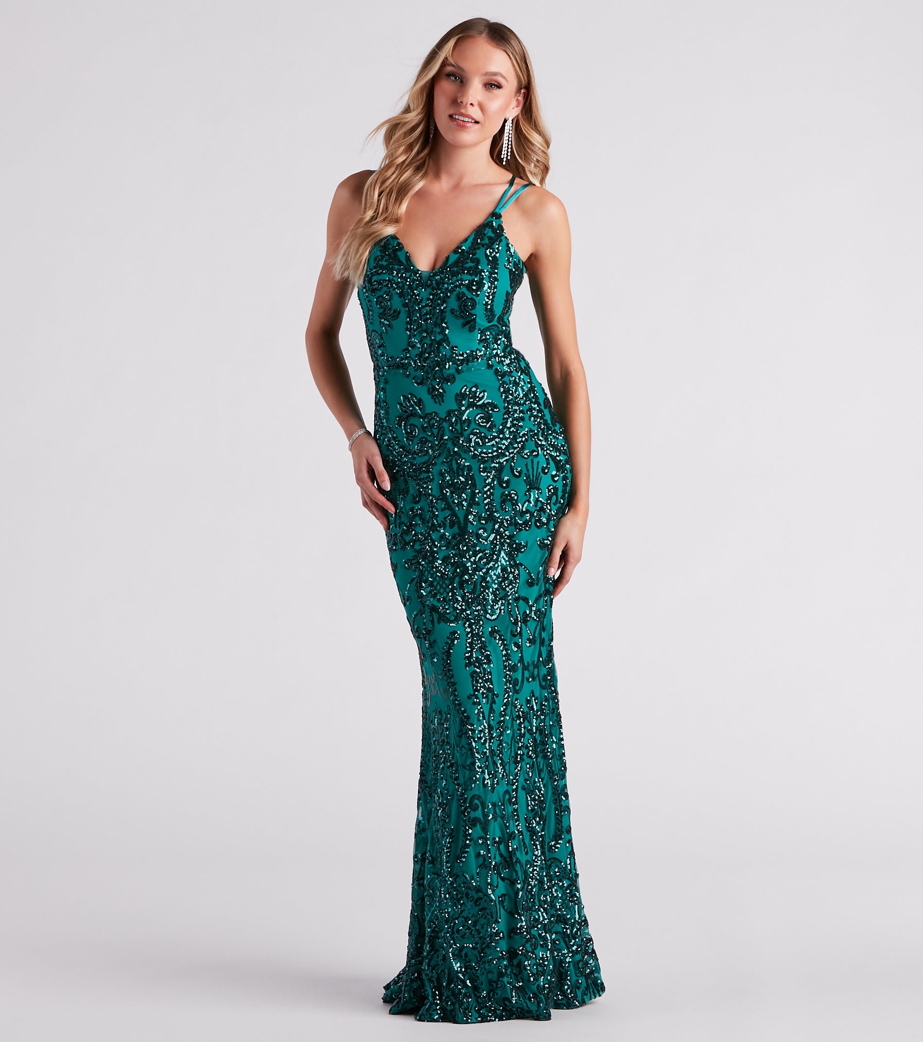 Amaya Sequin Mesh Formal Dress - Image 4