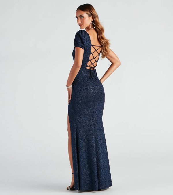 Sophie Glitter Knit Mermaid Dress - Image 2