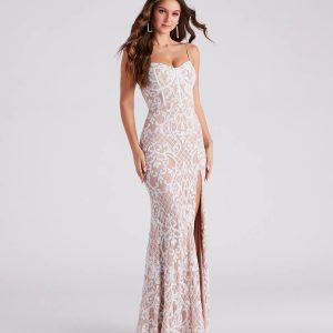 JoJo Sequin Bustier Formal Dress