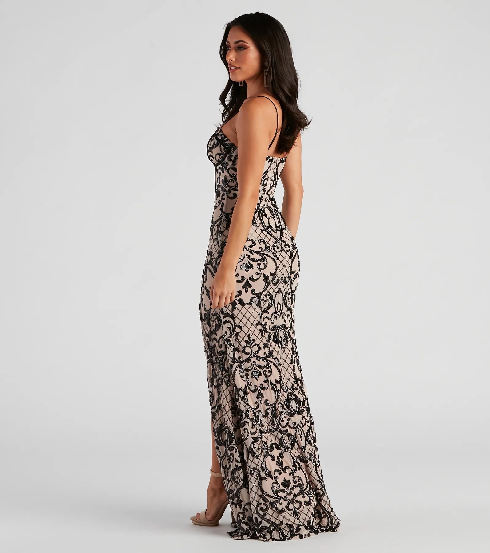 JoJo Sequin Bustier Formal Dress - Image 6
