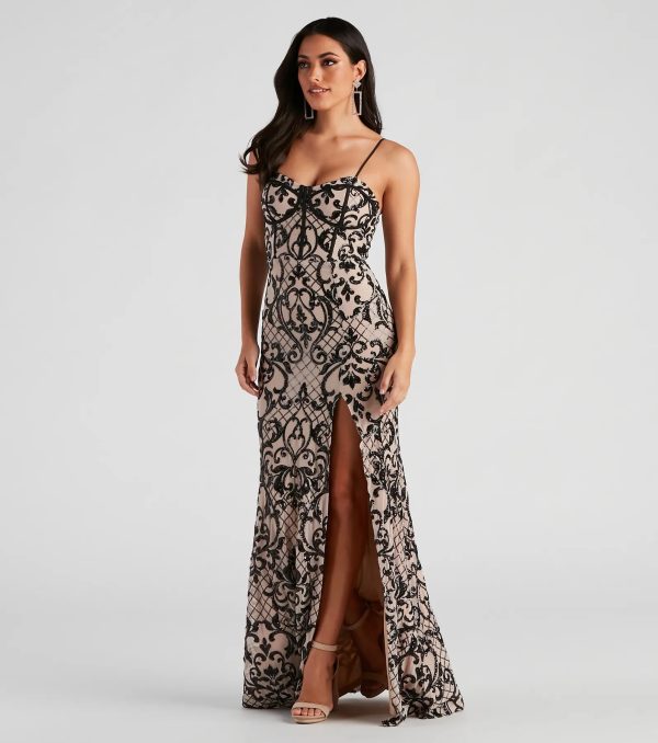 JoJo Sequin Bustier Formal Dress - Image 7