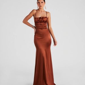Eva Formal Satin Mermaid Dress