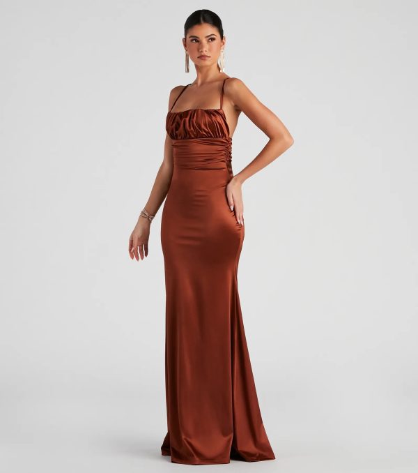 Eva Formal Satin Mermaid Dress - Image 3