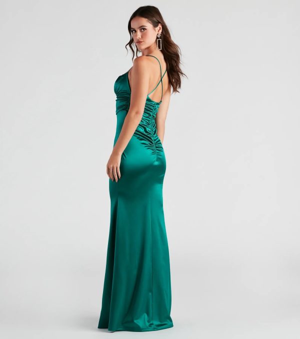Eva Formal Satin Mermaid Dress - Image 6