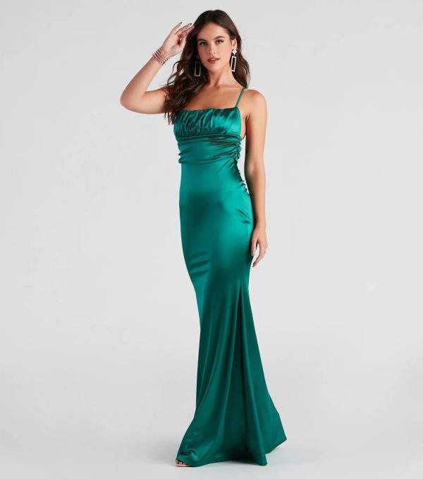 Eva Formal Satin Mermaid Dress - Image 7