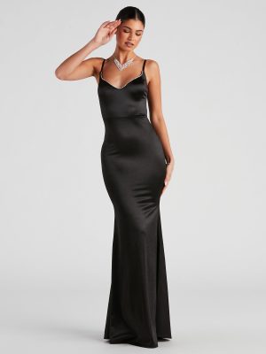 Elizabeth Formal Satin Mermaid Dress
