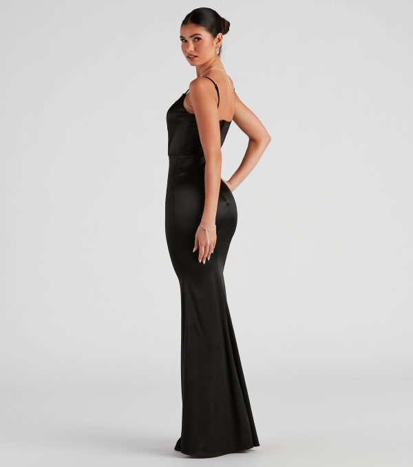 Elizabeth Formal Satin Mermaid Dress - Image 2