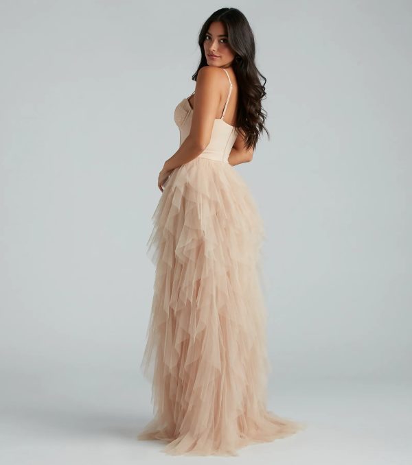 Ruth Formal Lace Tulle Ruffled Dress - Image 10