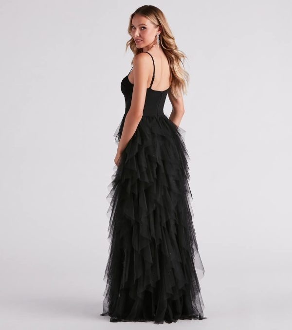 Ruth Formal Lace Tulle Ruffled Dress - Image 2