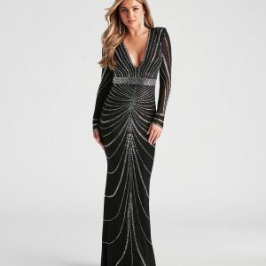 Jennie Formal Rhinestone Long Dress