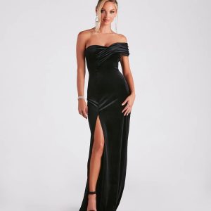Katlynn Formal Velvet Long Dress