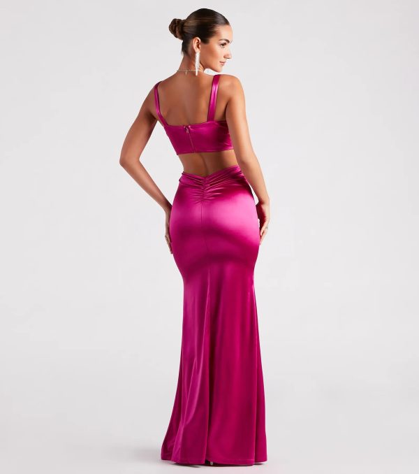 Sloane Satin Corset Formal Dress - Image 10